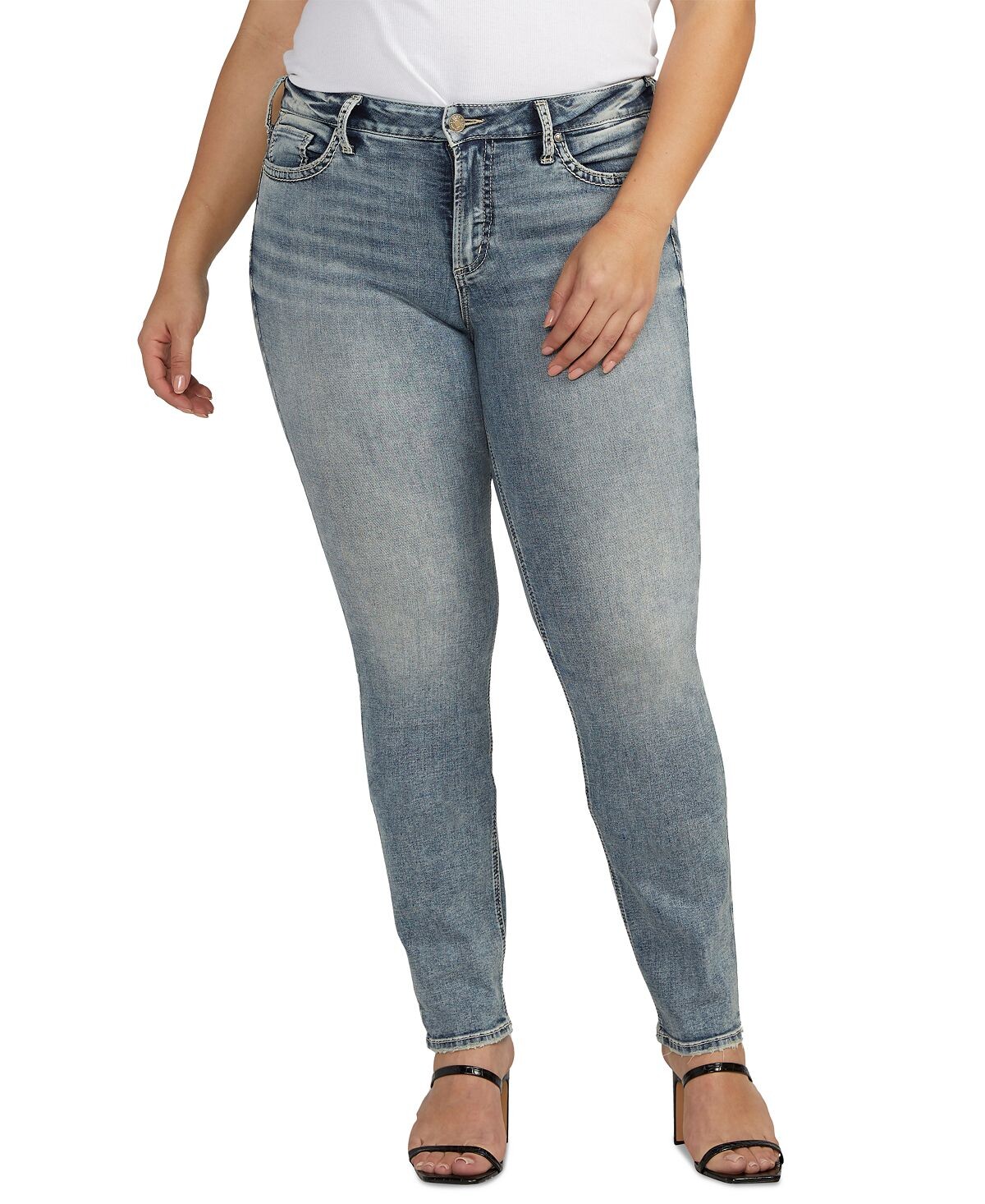

Джинсы прямого кроя размера плюс Suki Silver Jeans Co.