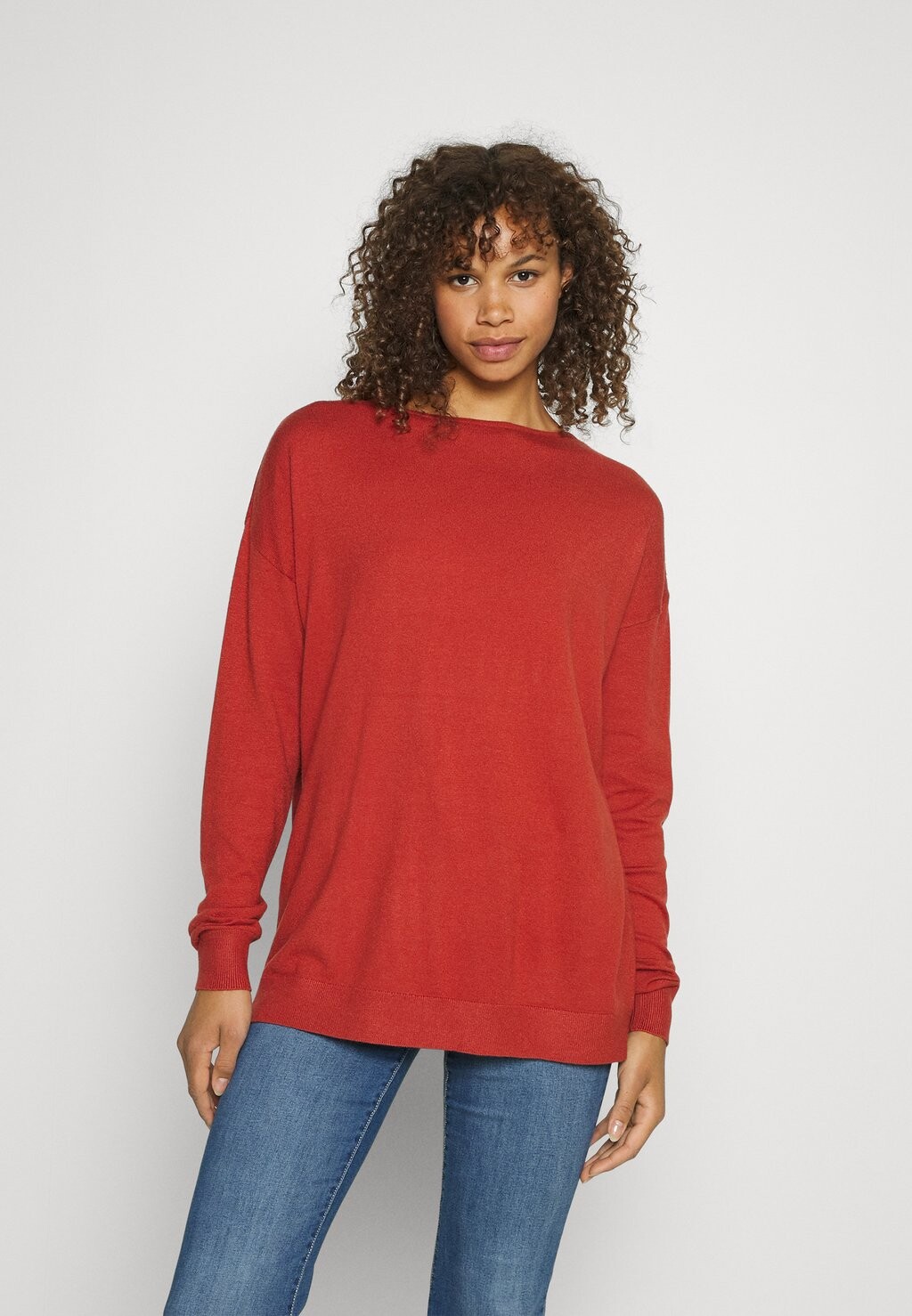 

Свитшот Vero Moda VMKARIS BOATNECK BOXY, красный орхе