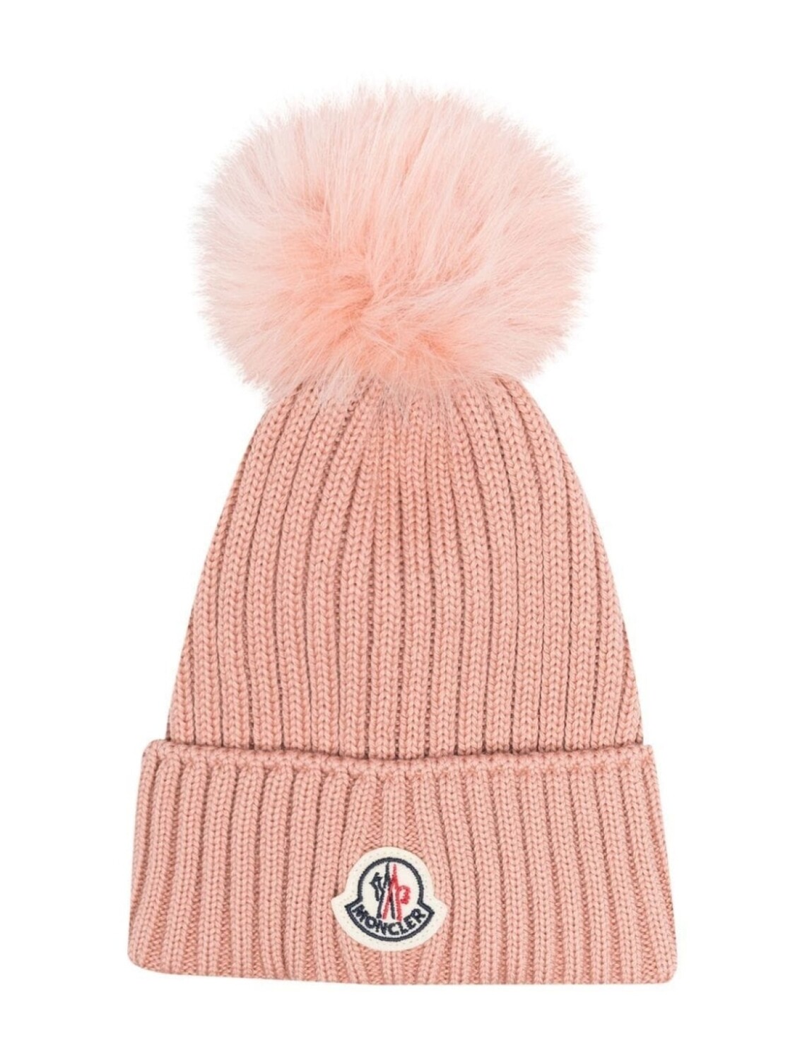 

Moncler Enfant шапка с нашивкой-логотипом, розовый