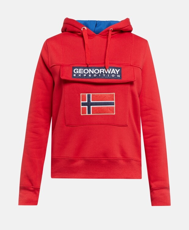 

Толстовка с капюшоном Geographical Norway, красный