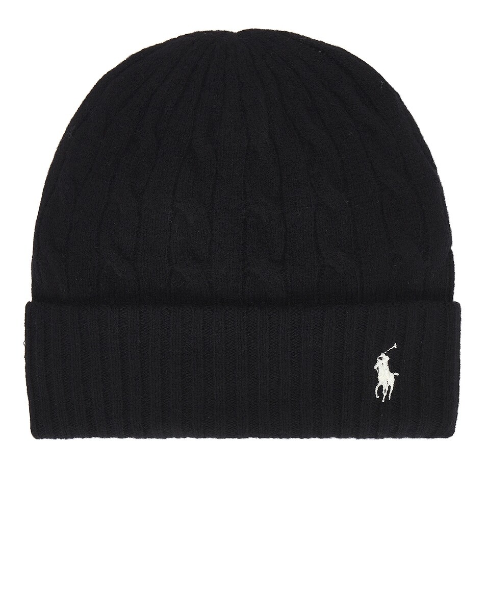 

Шапка вязаной вязки Polo Ralph Lauren, черный