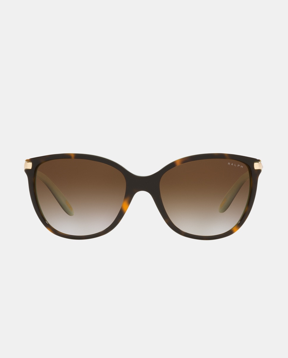 Солнцезащитные очки «кошачий глаз» из коричневого ацетата Ralph by Ralph Lauren, коричневый солнцезащитные очки ralph 0ra5160 501 11