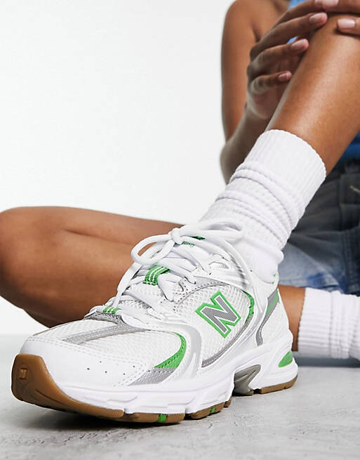 Бело-зеленые кроссовки New Balance 530 — эксклюзивно для ASOS ...