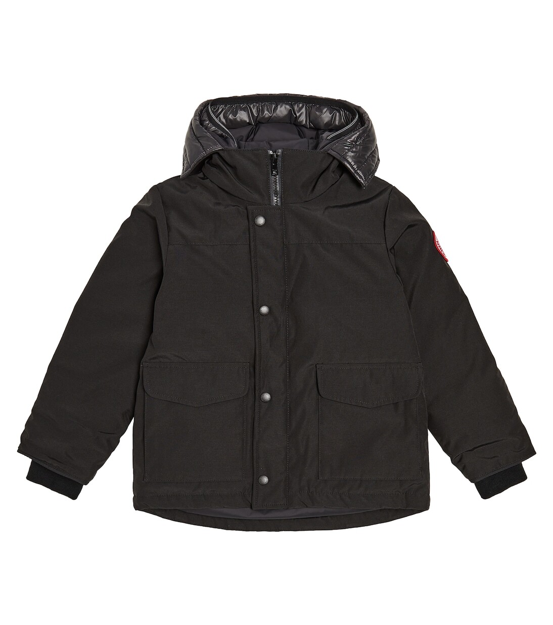 Пуховик из рыси Canada Goose Kids, черный пуховик vanier canada goose kids черный