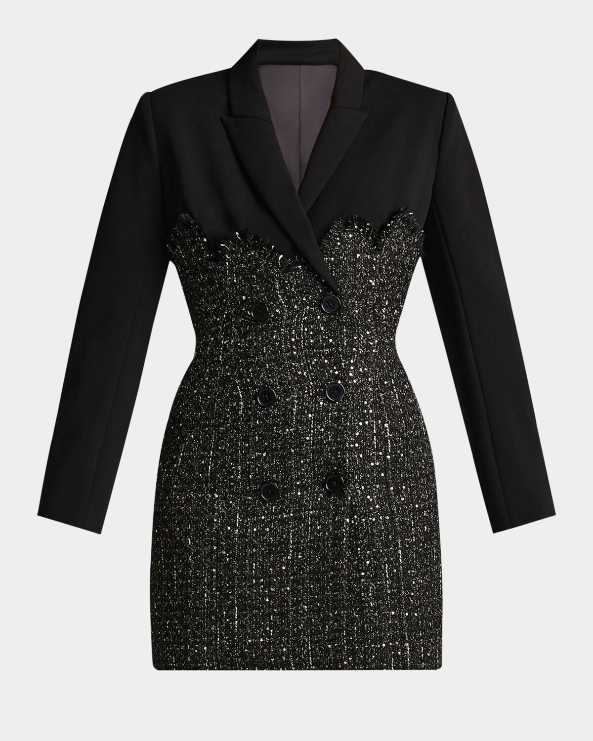 

Мини-платье твидового пиджака с пайетками Zac Posen, цвет Gold Tweed