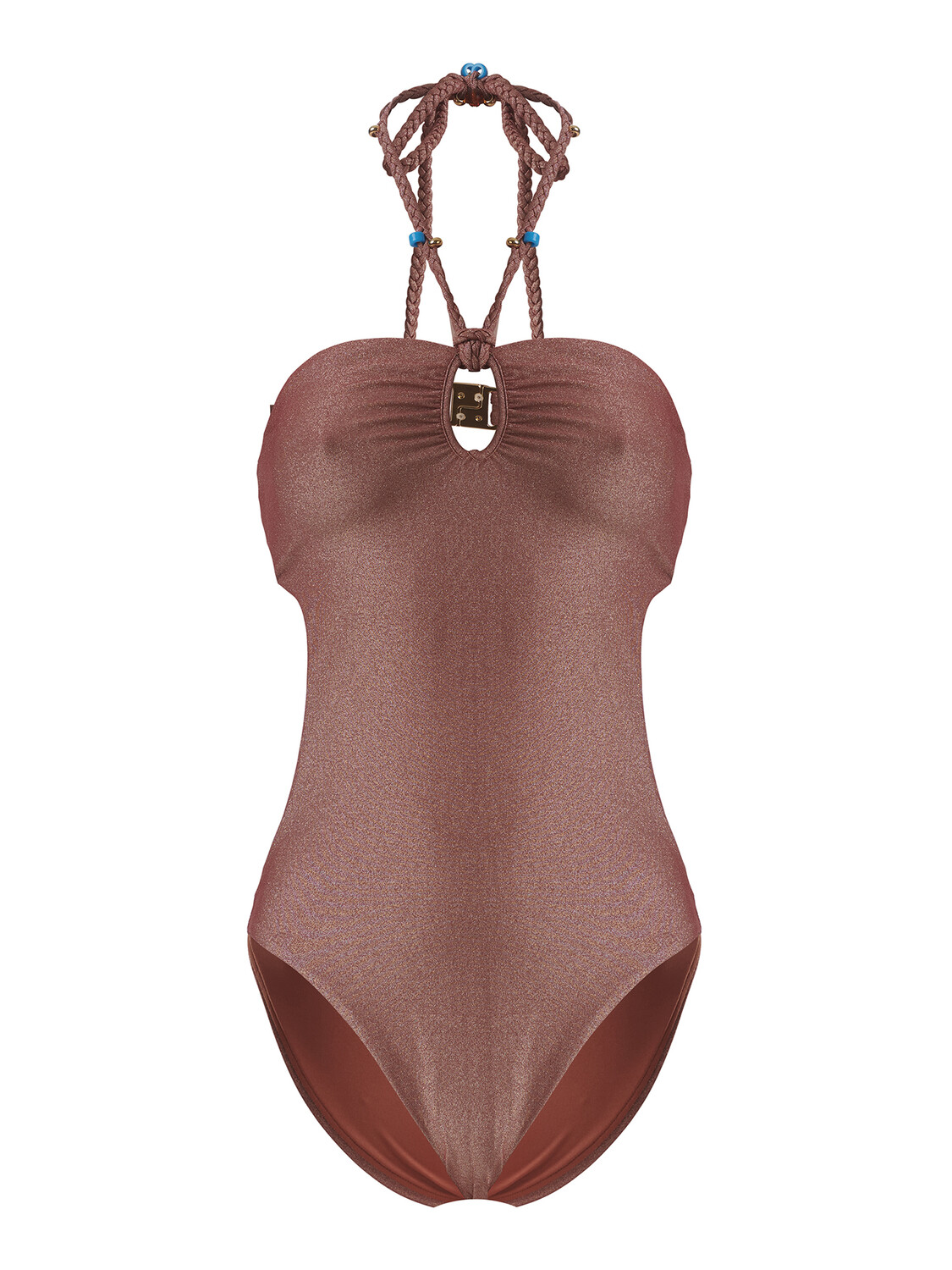Купальник Wolford Disco One Piece, цвет bronze metallic