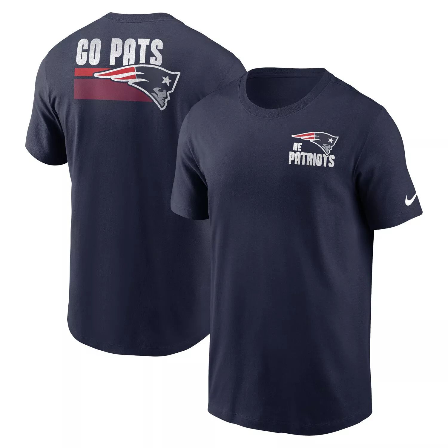 Мужская темно-синяя футболка New England Patriots Blitz Essential Nike