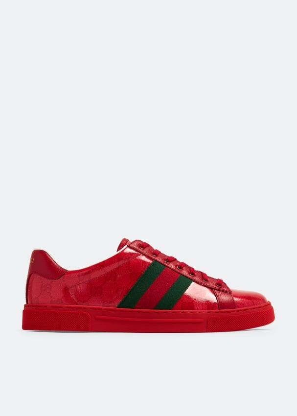 

Кроссовки Gucci Ace GG Crystal Canvas, красный