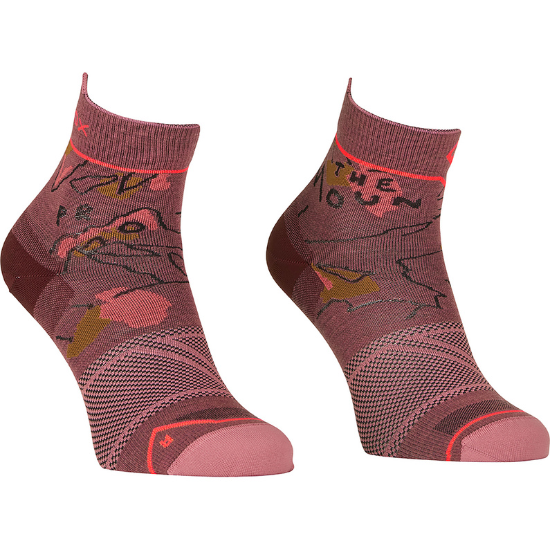 Женские альпийские легкие четверть носки Ortovox, розовый
