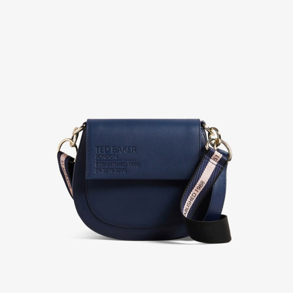 

Кожаная сумка-сэтчел Darcell с тисненым логотипом Ted Baker, темно-синий