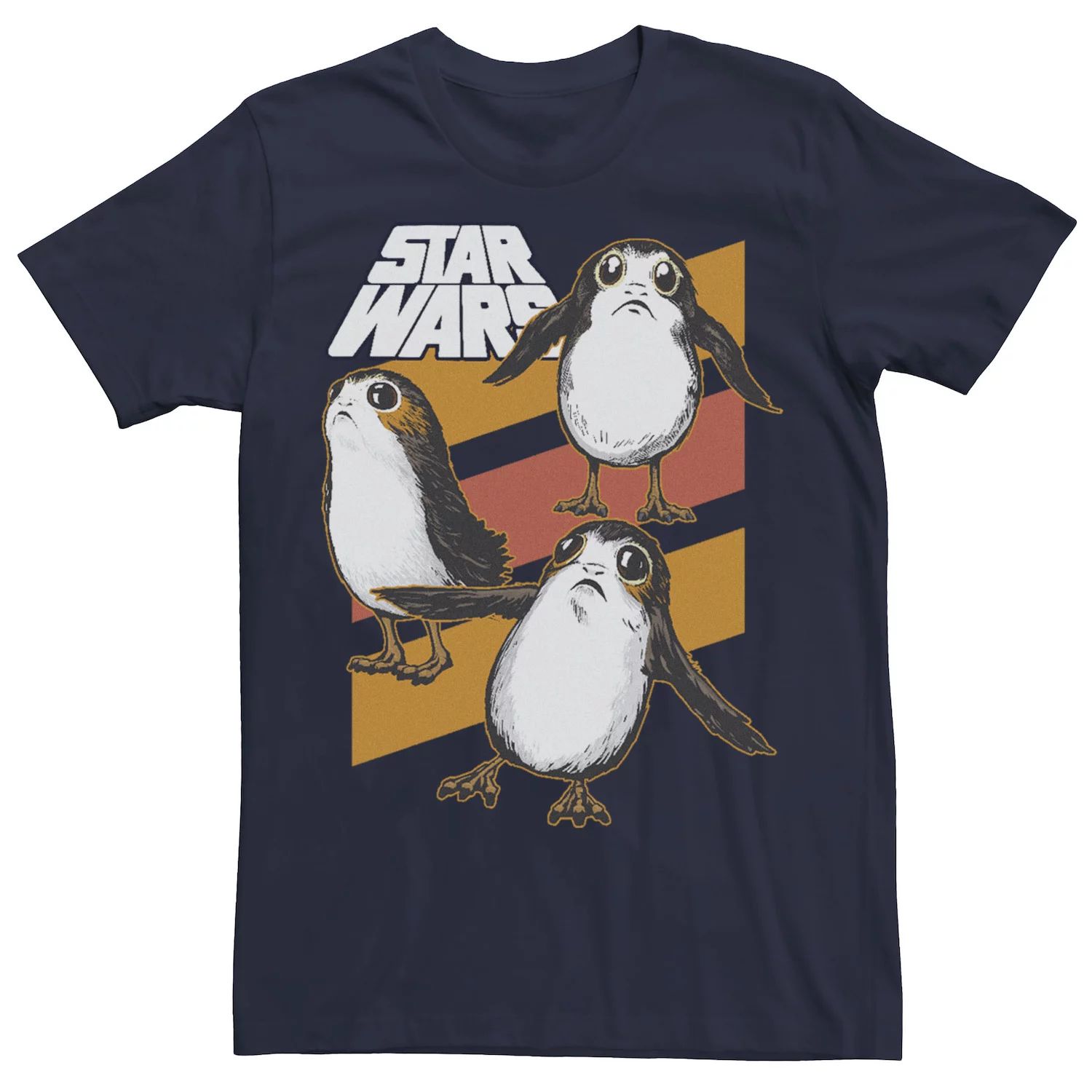 Мужская футболка с логотипом Last Jedi Retro Porg и портретом Star Wars
