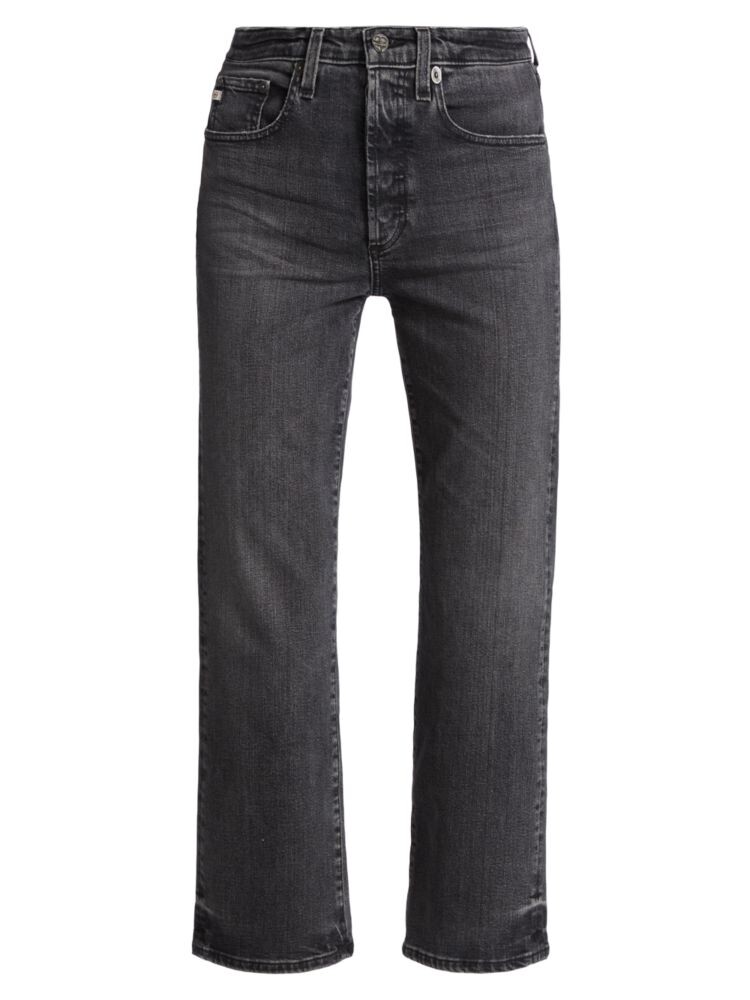 

Укороченные расклешенные джинсы Kinsley с высокой посадкой Ag Jeans, черный