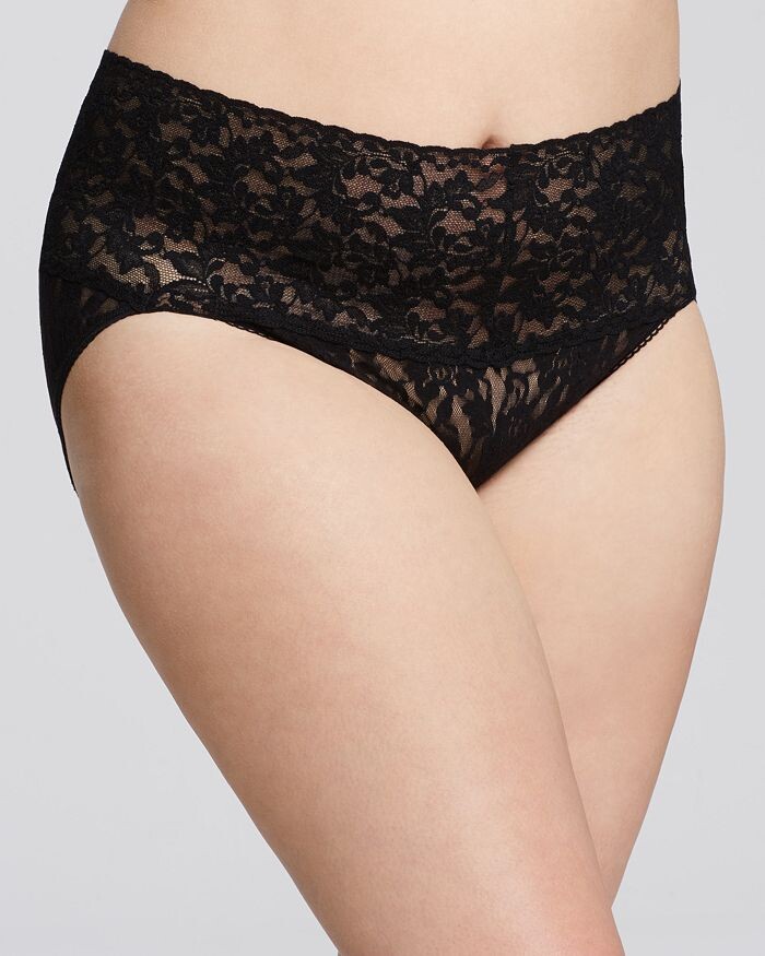 

Плюс Фирменный кружевной ретро V-образный вырез Hanky Panky