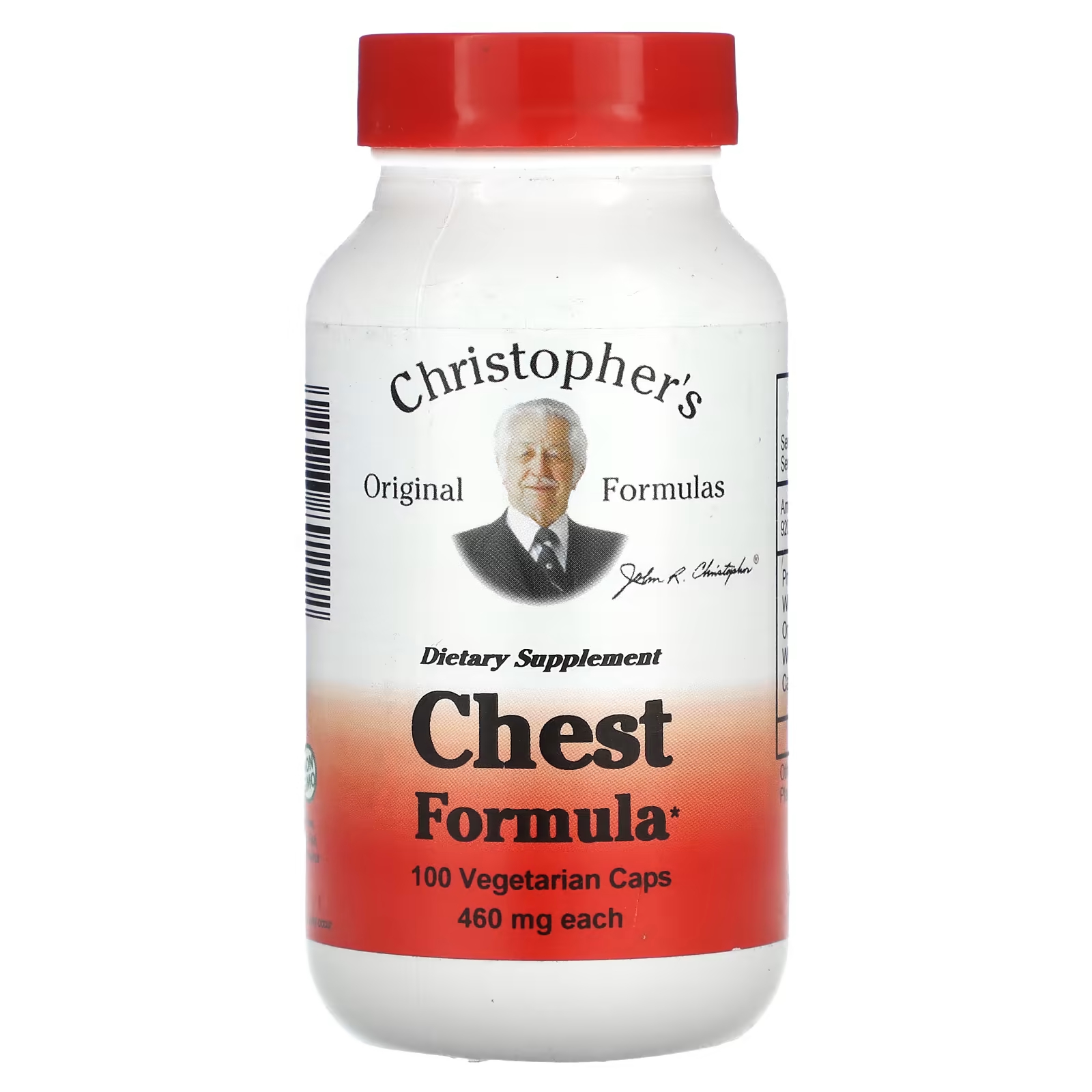 Формула Christopher's Original Formulas Chest 460 мг, 100 капсул christopher s original formulas растительная формула кальция 100 овощных капсул