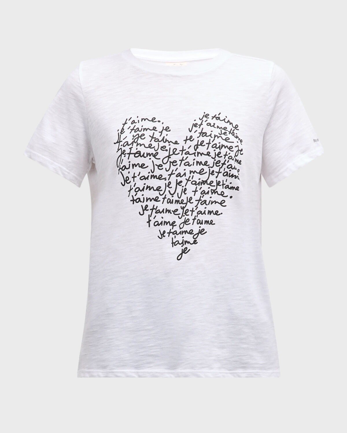 

Футболка с короткими рукавами Je T'aime Heart Word Cloud Cinq A Sept, цвет Whiteblack