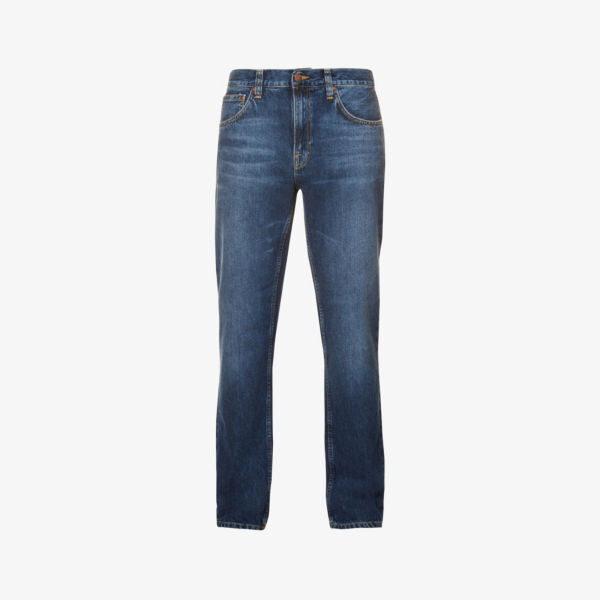 

Джинсы прямого кроя Gritty Jackson классического кроя Nudie Jeans, синий