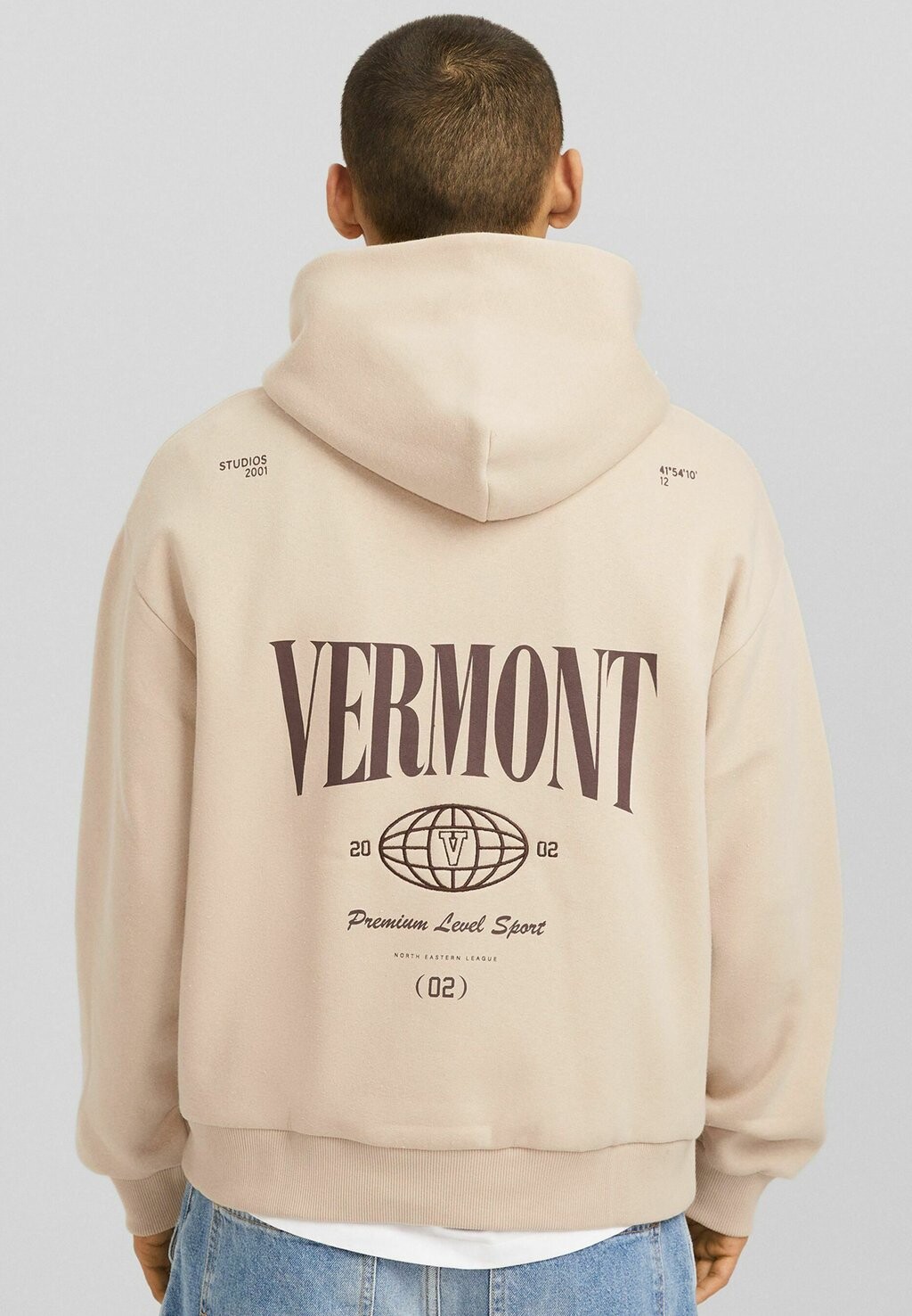 

Толстовка Boxy Fit Bershka, цвет camel