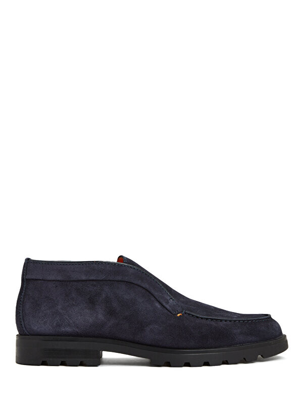 

Синие мужские кожаные ботинки Santoni Sport