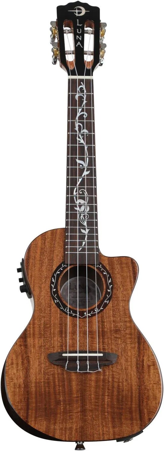 

Luna Vineyard Koa Bevel Акустико-электрическая концертная гавайская гитара - Natural