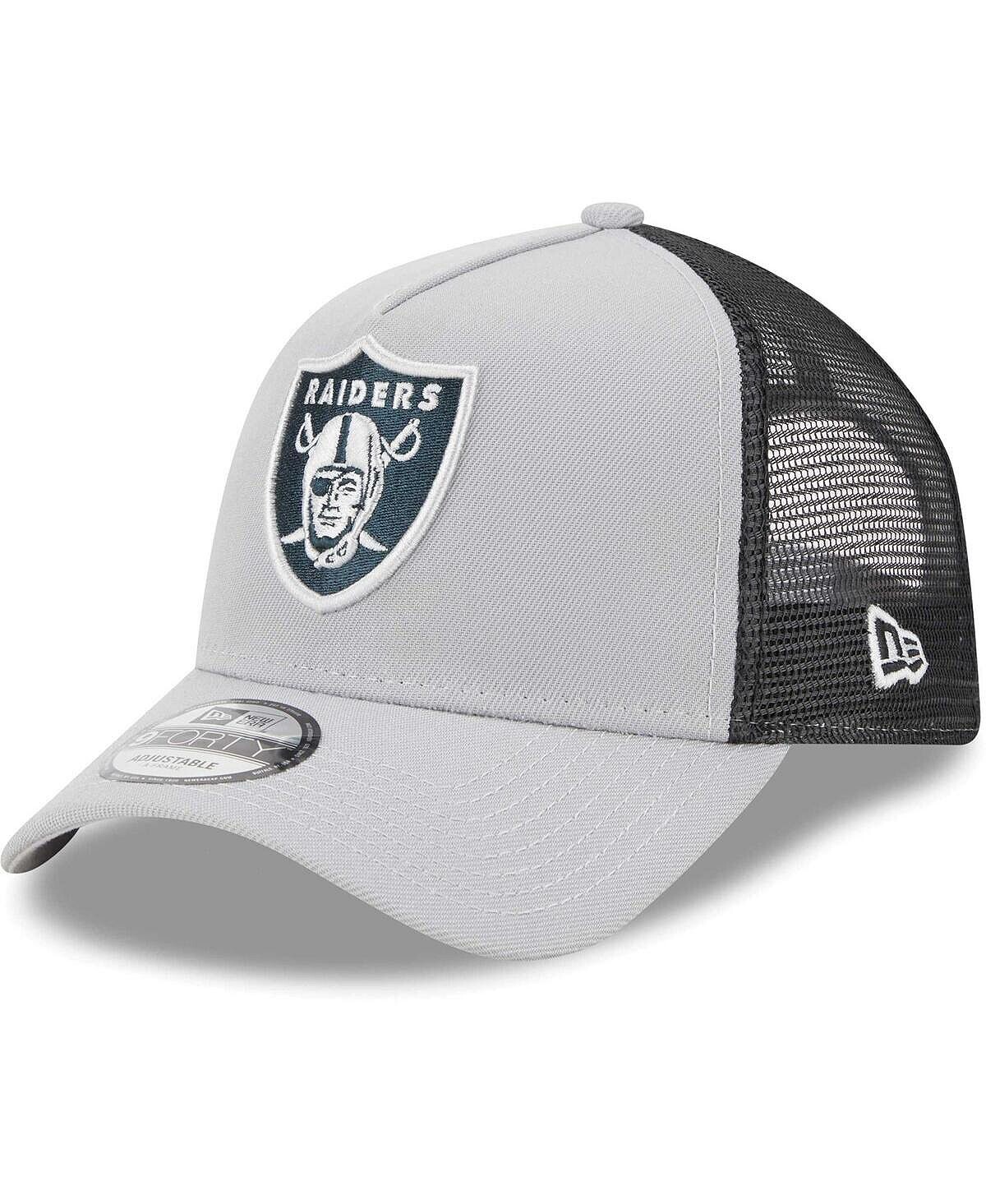 

Мужская серая кепка Snapback Las Vegas Raiders Repreve Redux 9FORTY New Era