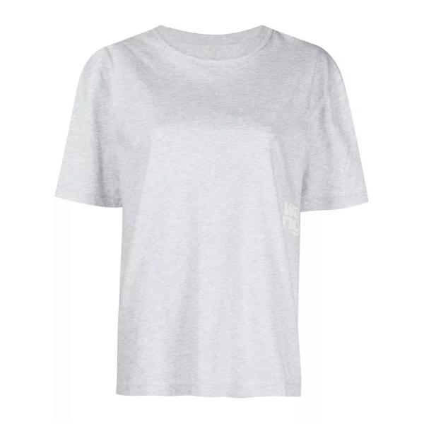 Футболка logo-print cotton t-shirt Alexander Wang, серый