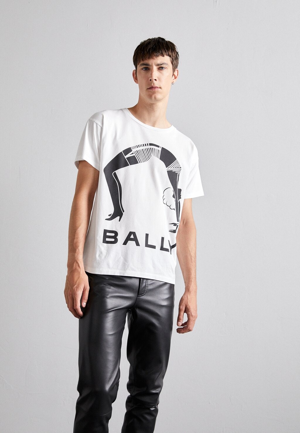 

Футболка с принтом Bally, белая, Белый