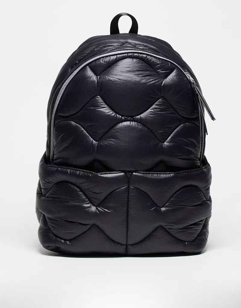 Черный дутый рюкзак Topshop Nina женский дутый стеганный рюкзак 1232 бордо