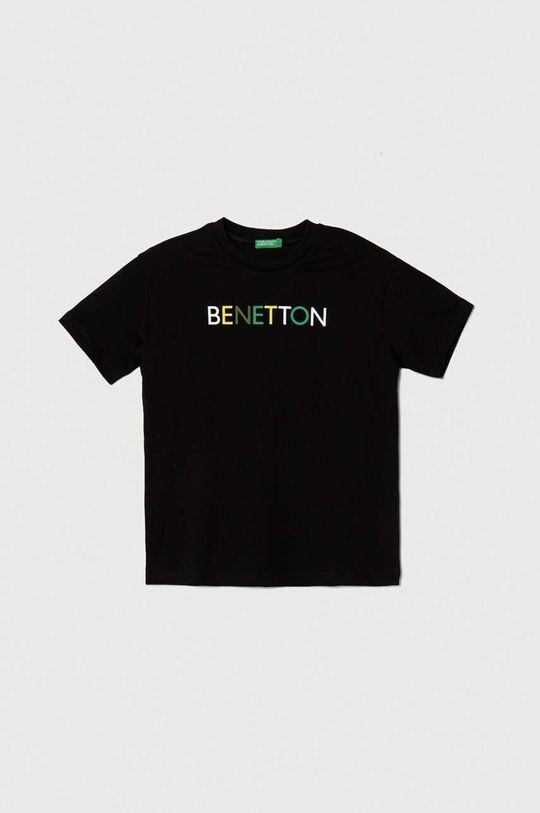 

Хлопковая футболка для детей United Colors of Benetton, черный