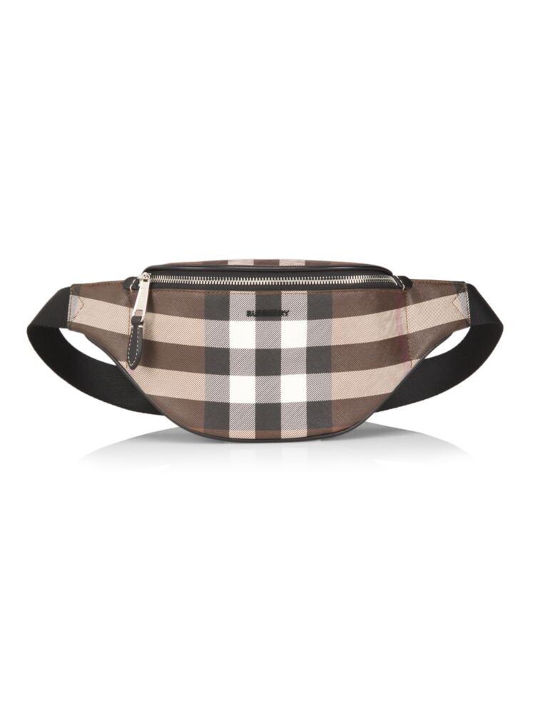 

Кожаная поясная сумка Cason в клетку Burberry, цвет Dark Birch