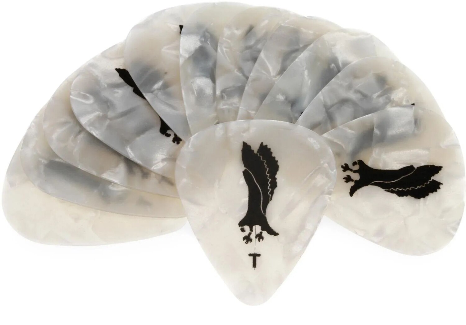 

Медиаторы для гитары PRS White Pearloid Celluloid — тяжелые, 12 шт.