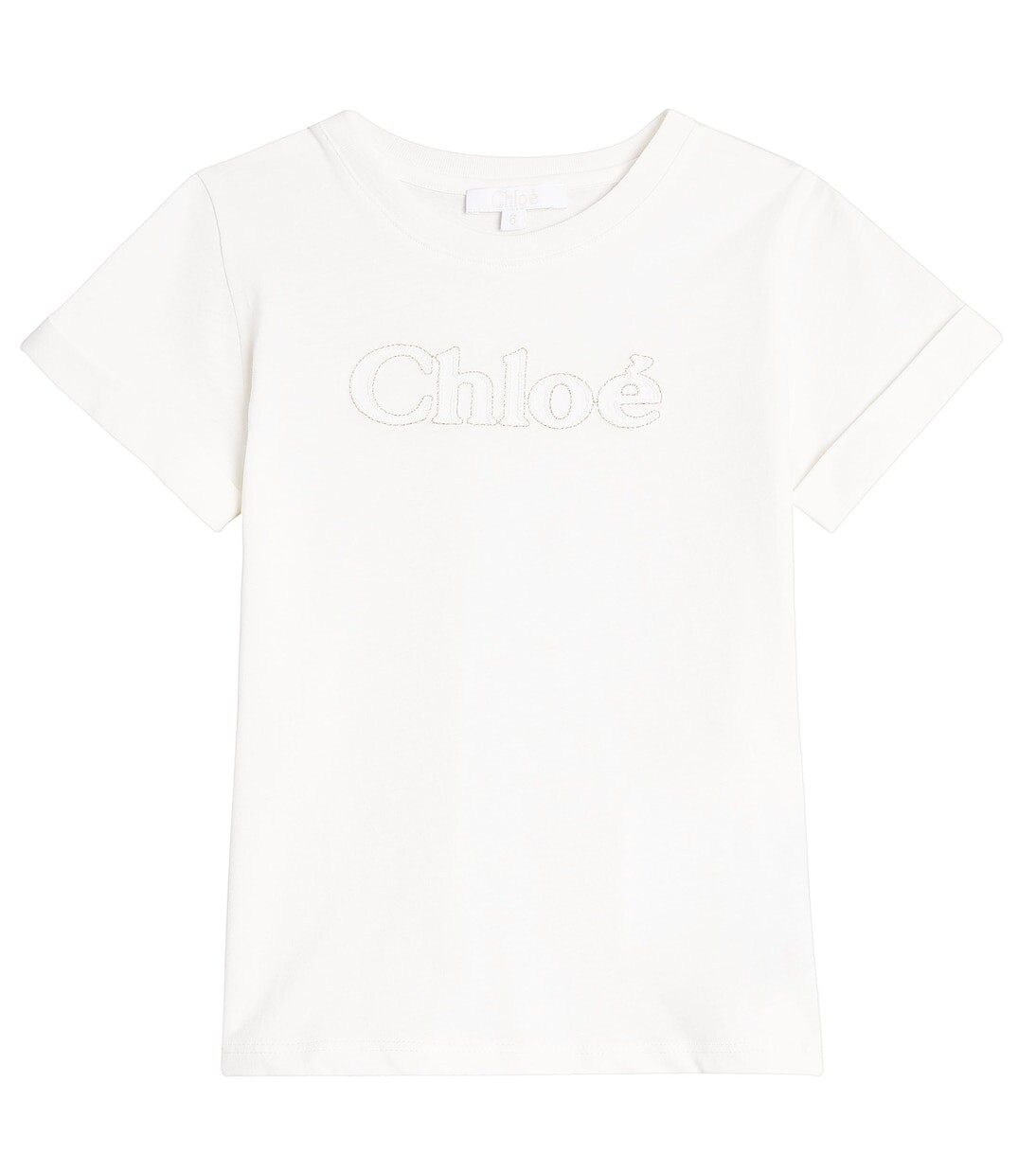 

Футболка из хлопкового джерси Chloé, белый