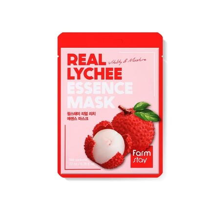 

Farmstay Real Essence Mask 10 листов Корейская маска для ухода за кожей с личи