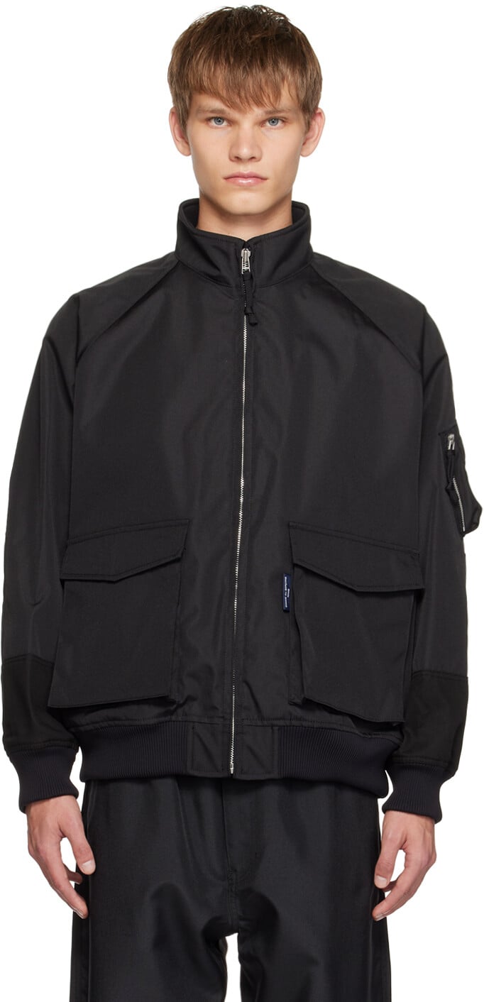 

Черная куртка со вставками Comme des Garçons, Черный