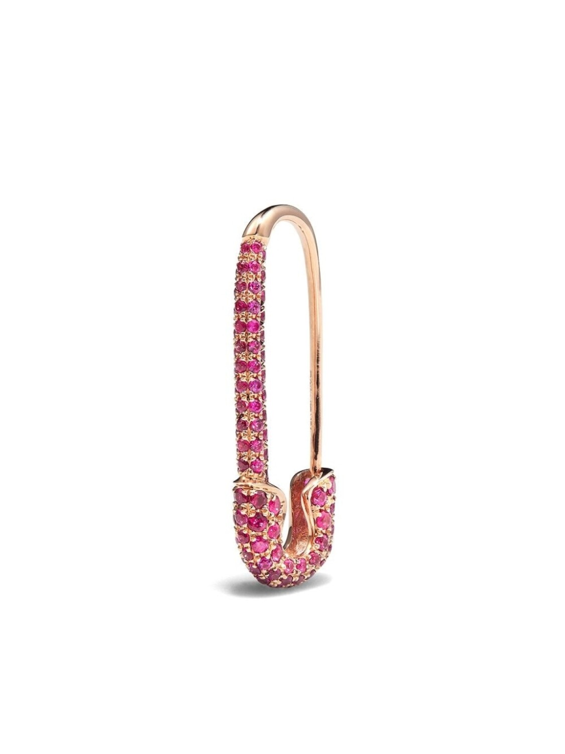 

Серьга Safety-Pin из розового золота с рубинами Anita Ko, розовый