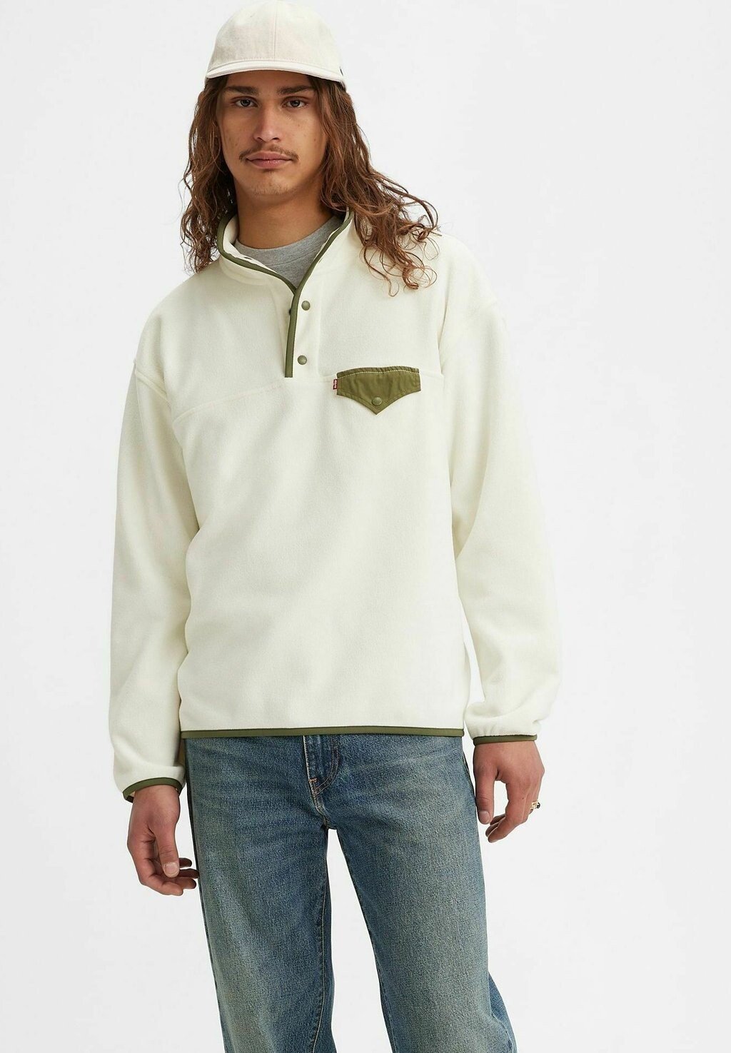 

Толстовка из флиса Barstow Snap Up Egret Levi's, цвет egret