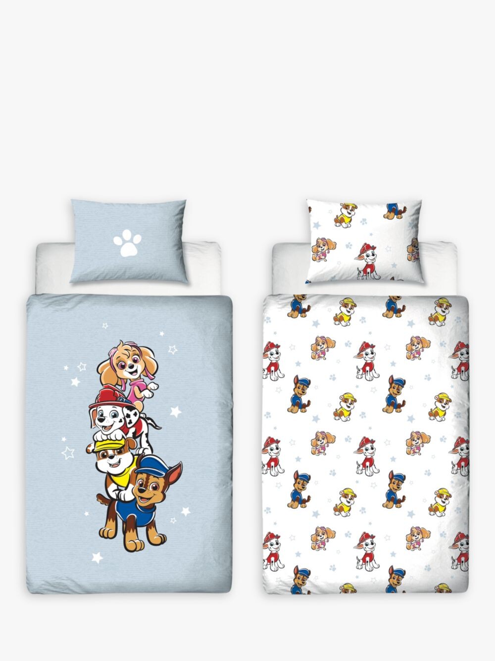 

Двусторонний комплект пододеяльника и наволочек Paw Patrol, одинарный, разноцветный
