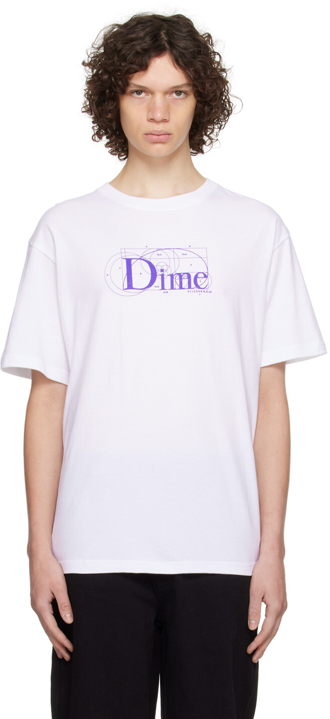 

Белая классическая футболка Dime, Белый, Белая классическая футболка Dime