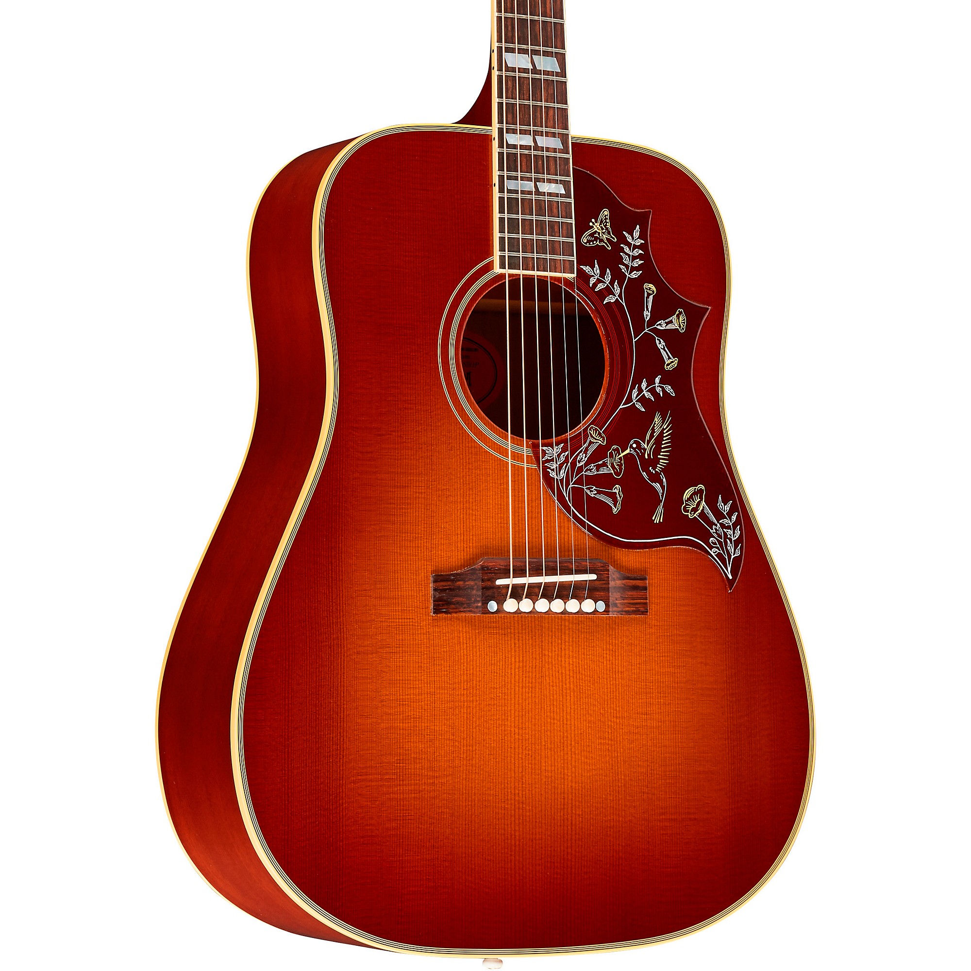 Акустическая гитара Gibson 1960 Hummingbird с фиксированным бриджем Heritage Cherry Sunburst цена и фото