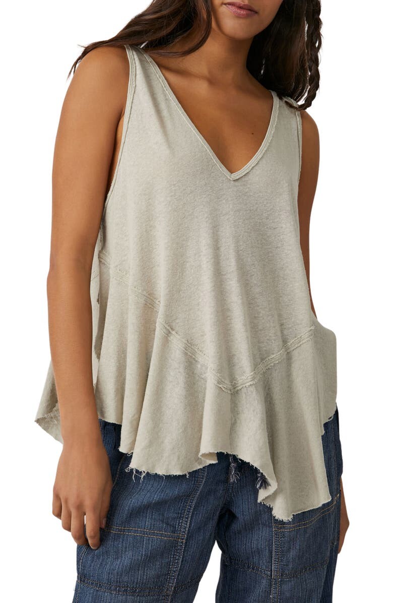 

Майка из льна и хлопка с заниженной талией Rosie FREE PEOPLE