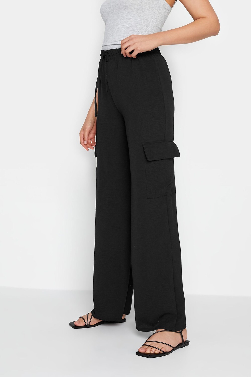 

Широкие брюки-карго Long Tall Sally, черный