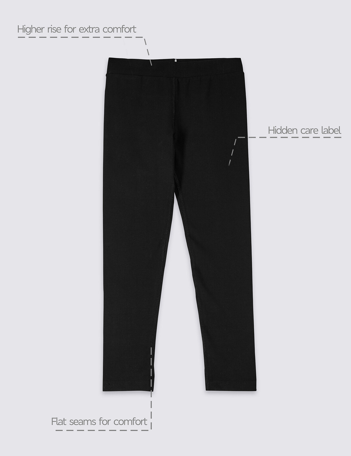 

Адаптивные леггинсы (3–16 лет) Marks & Spencer, черный