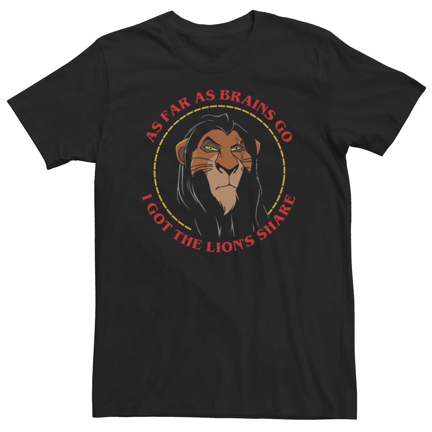 Мужская футболка со шрамом «Король Лев» Насколько мозги идут I Got Lions Share Disney