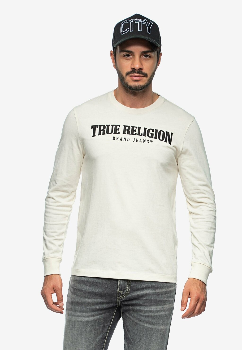

Топ с длинными рукавами ARCH LOGO True Religion, цвет winter white