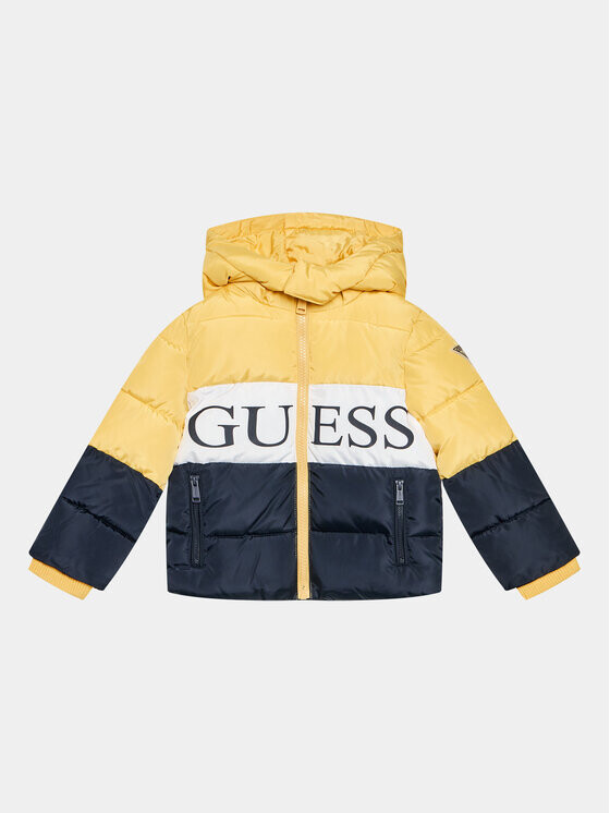

Пуховик стандартного кроя Guess, желтый
