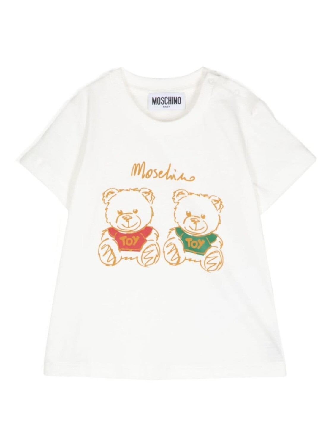 

Moschino Kids футболка из хлопка с принтом плюшевого мишки, белый