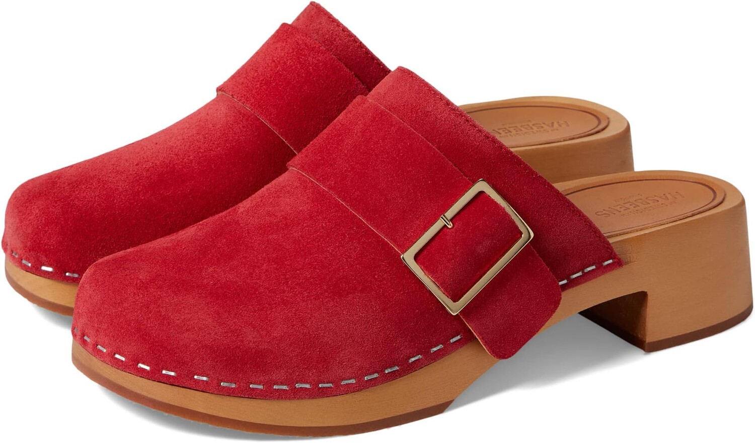 

Сабо Slejf Clog Swedish Hasbeens, цвет Rosso Suede