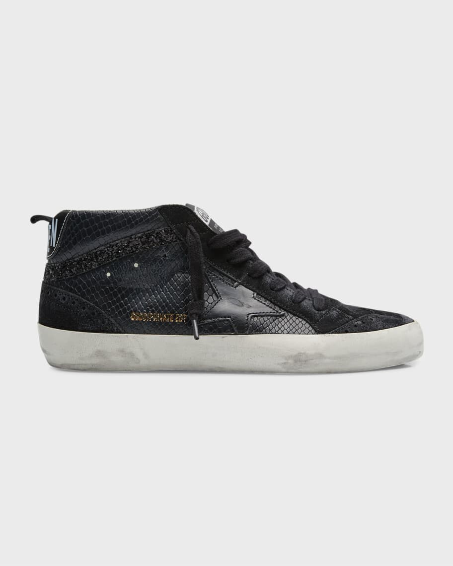 

Кроссовки Mid Star из искусственной кожи с тиснением под змею Golden Goose