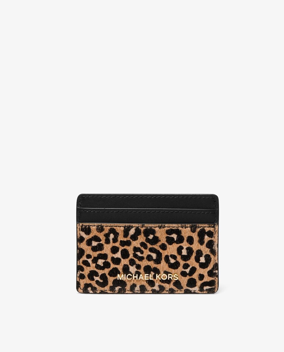 

Женская меховая визитница с анималистическим принтом Michael Michael Kors, мультиколор