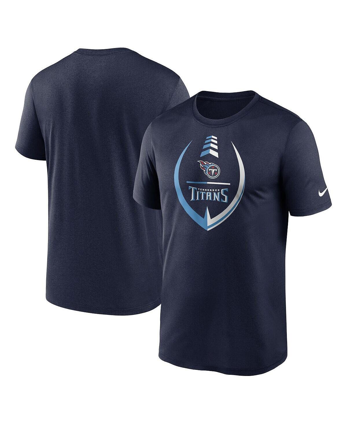

Мужская темно-синяя футболка Tennessee Titans Icon Legend Performance Nike, Синий
