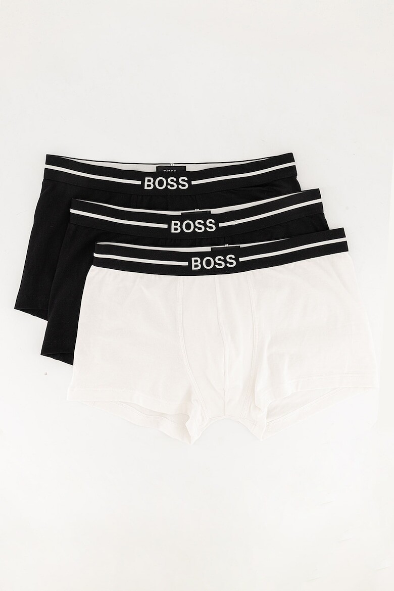 

Боксеры с хлопком и логотипом - 3 пары Boss, черный